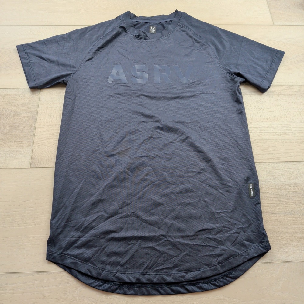 ASRV AeroSilver Established Tee Navy Blue Mens M Training Top DSG-0660